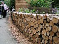 The RSPB/SITA Real Rubbish Garden: Log Pile Wall